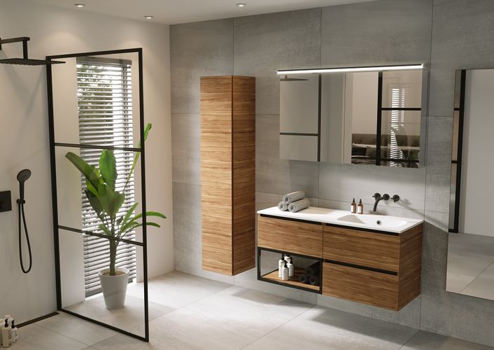 Koupelnová sestava Riho Livit zahrnuje několik barev a rozměrů. | Jak se na nás můžete při výběru koupelnového nábytku obrátit?
