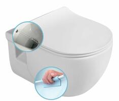 BRILLA CLEANWASH závěsná WC mísa s bidetovou sprškou, Rimless, 36,5x53cm, bílá | Více - 