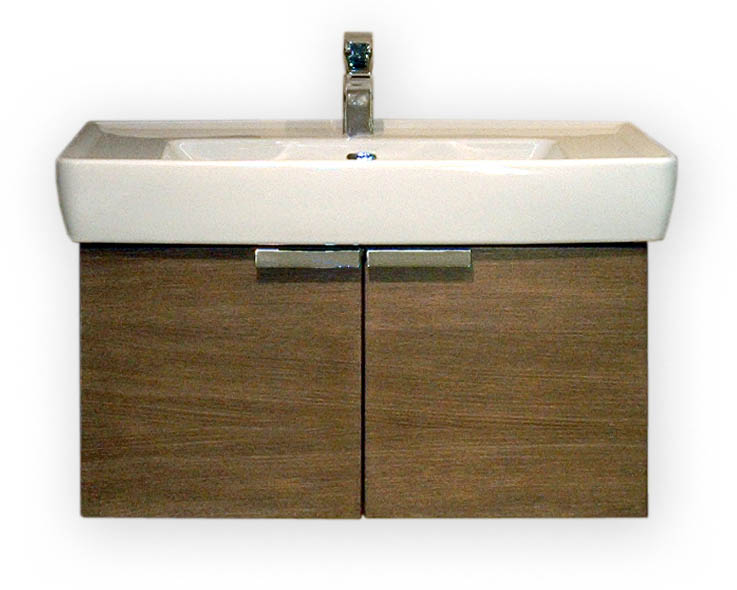 KARAT MB3.2 skříňka 85cm s umyvadlem LAUFEN PRO mořený dub dýha - Koupelnový nábytek