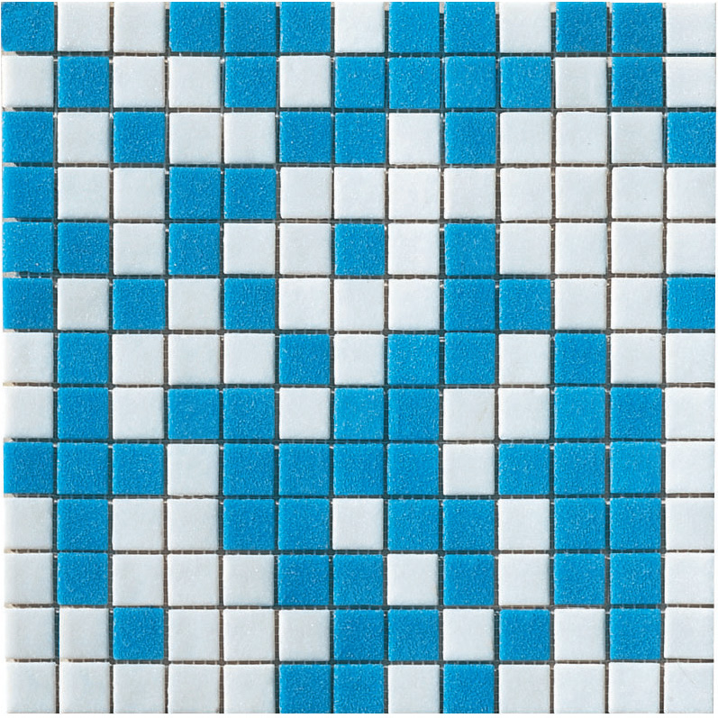 mosaico melange azzurro-bianco - Obklady a dlažby