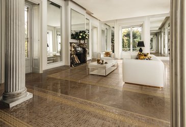 Luxusní obývací pokoj s dlažbou Marble