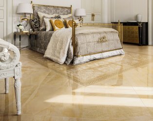Luxusní ložnice s dlažbou Marble