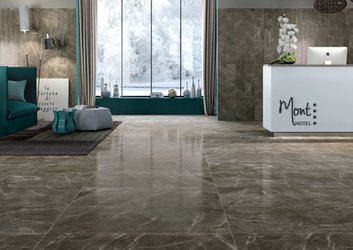 Hotelová recepce s dlažbou Marble Boutique