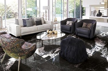Luxusní obývací pokoj s dlažbou Lush