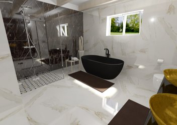 Koupelna v dekoru mramoru CANOVA