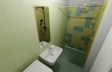 Zelená koupelna se sérií VOGUE