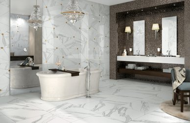 Luxusní koupelna s mozaikou v imitaci mramoru JEWELS
