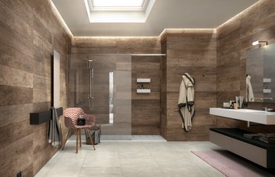 Koupelna v imitaci dřeva NOON