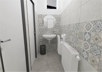 WC s obklady BACKGROUND (cemento/marmetto cemento)