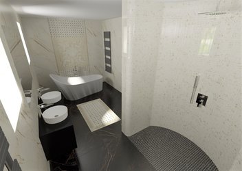 Luxusní koupelna Versace v sérii MARBLE (bianco/nero)