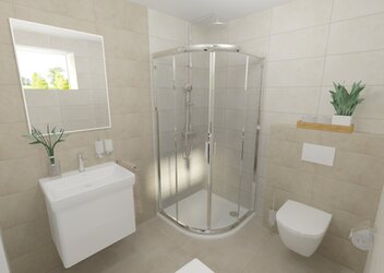 Obklady a dlažba Manila světle tmavě béžová barva a imitace betonové stěrky