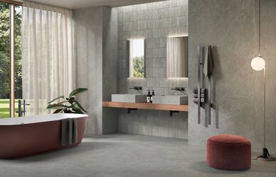 Dlažba v imitaci kamene ReStone v koupelně