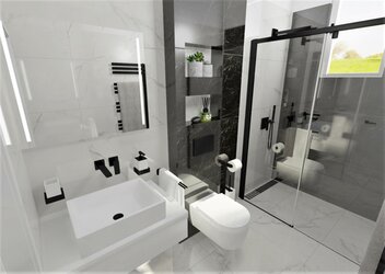 Koupelna v dekoru mramoru Posh/Marmo Lab a Canova