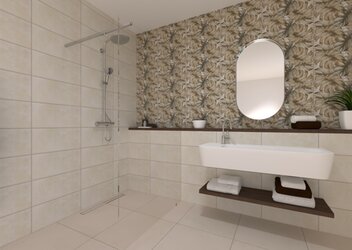 Elegantní koupelna s obklady série Mood a Manila