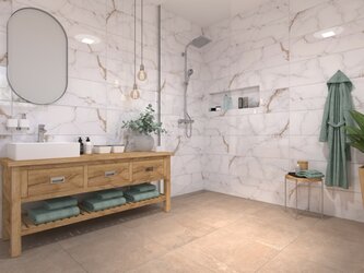 Luxusní koupelna s obklady Starline a dlažbou Vegha