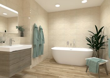 Koupelna s vanou v sériích Eternal a Wavy