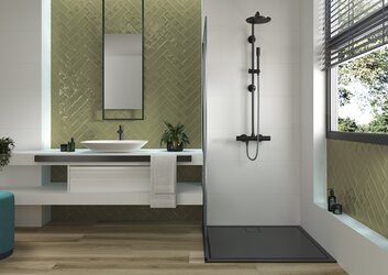 Koupelna s elegantními obklady Isola Capri Olive