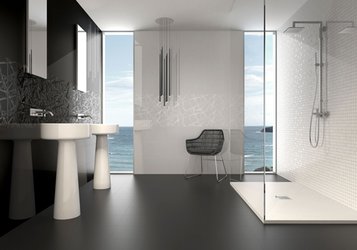 Moderní koupelna s obklady B&W