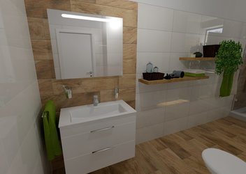 Koupelna s obkladem White Glossy