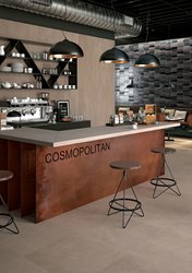 Kavárna v industriálním stylu se sérií GLOCAL