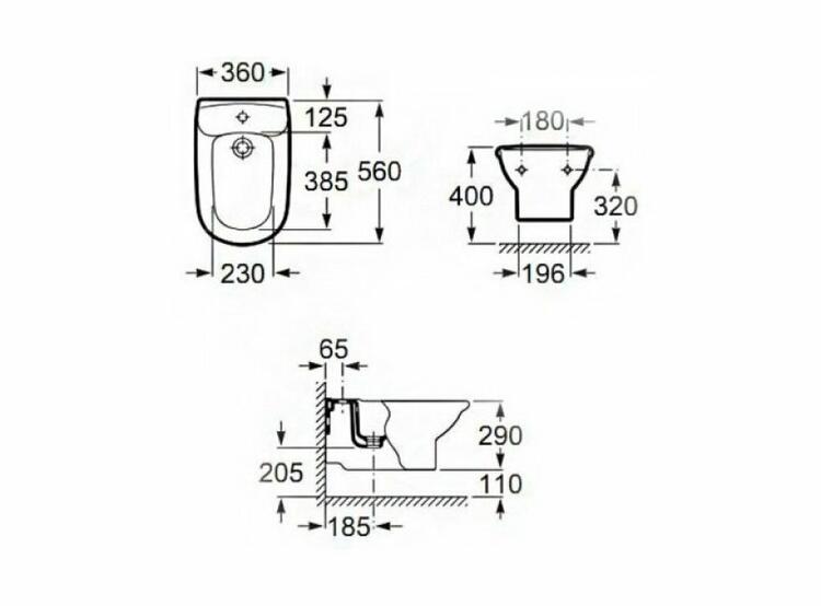 Závěsný bidet - Roca Giralda 7357465000