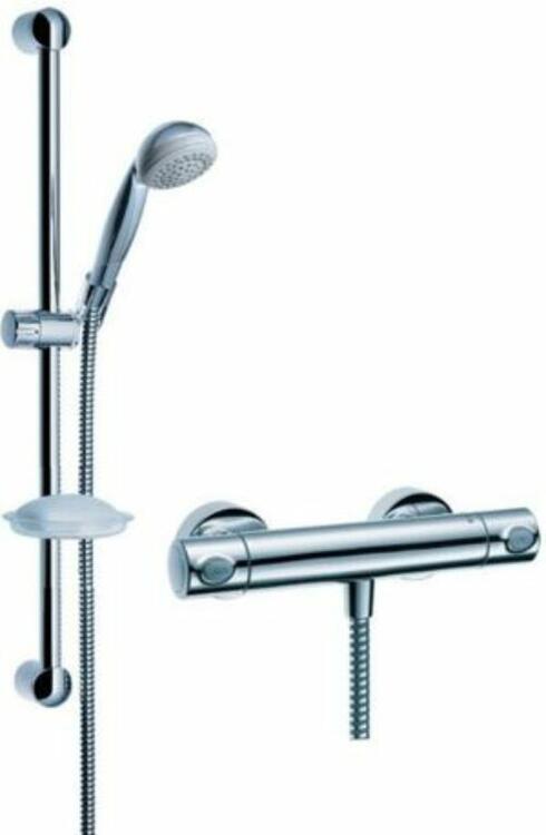 Sprchový set včetně termostatické baterie chrom - Hansgrohe Croma 2jet/Ecostat1001  27064000