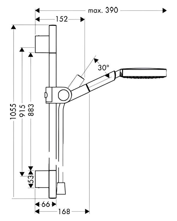 Sprchová sada chrom - Hansgrohe Axor  Uno 2798600