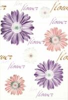Dekor k obkladu Fantastic B15 lila (květiny) 25/36,5 | Více - Doprodej obkladů a dlažeb / Keramické obklady a dlažby