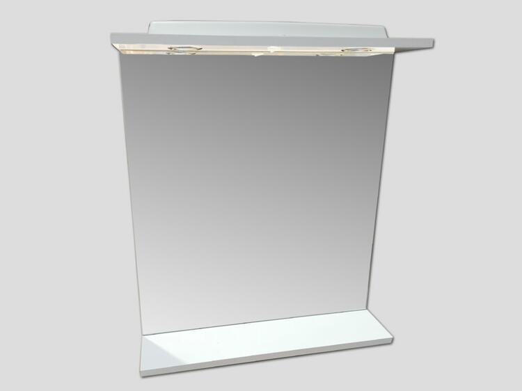 Zrcadlo s osvětlením 630 mm L, bílá - Lebon ELEMENTS C