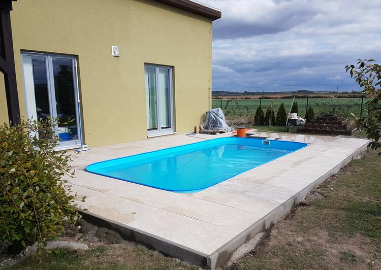 2cm dlažba na terasu imitace kamene Manhattan Beige 60x60x2 cm 1. jakost