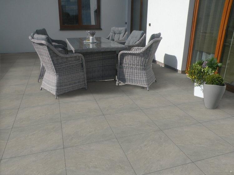 2cm dlažba na terasu imitace kamene Manhattan Grey 60x60x2 cm 1. jakost