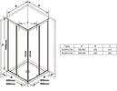 Sprchový kout čtvercový 80 cm lesk + transparent - Ravak BLSRV2
