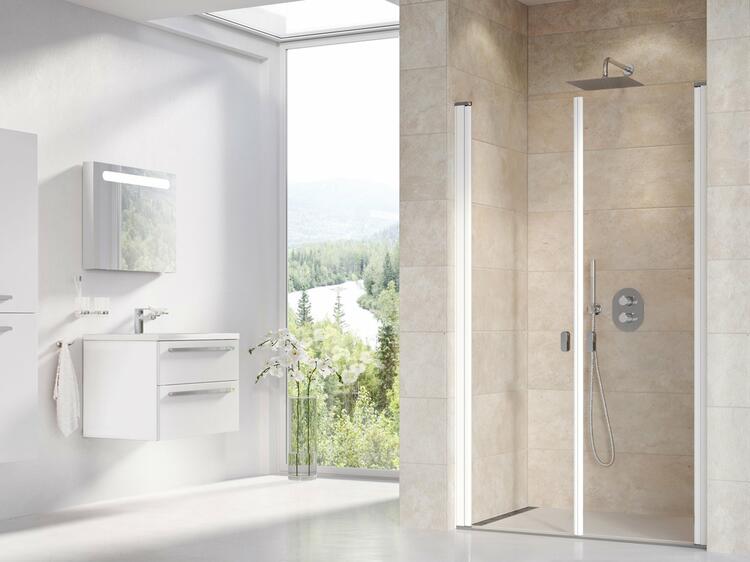 Sprchové dveře 120 cm satin + transparent - Ravak CSDL2
