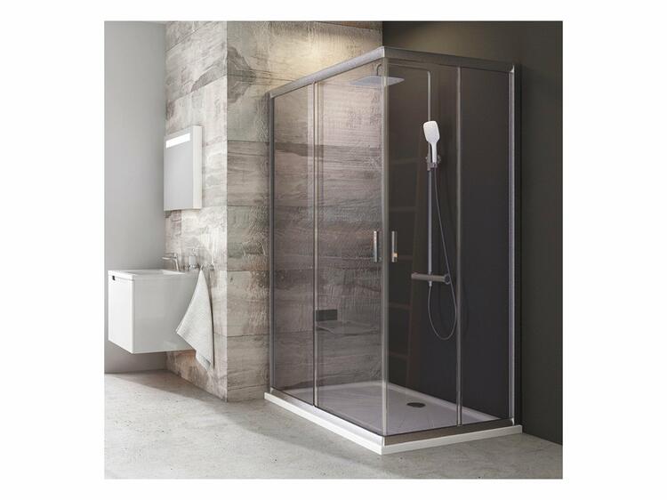 Kombinovatelný sprchový kout čtvercový/obdélníkový 110 cm satin + transparent - Ravak BLRV2K