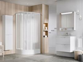 Sprchový kout čtvrtkruhový 90 cm bílá/pearl (4 díly) – Ravak ASBKP6 8067711211 | Více -