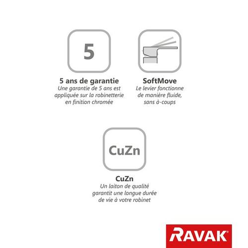 Sprchová nástěnná páková baterie chrom bez setu - Ravak Rosa RS 032.00/150