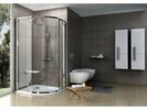 Sprchový kout čtvrtkruhový 90 cm bright alu + transparent - Ravak PSKK3