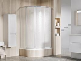Sprchový kout čtvrtkruhový 90 cm satin + pearl - Ravak SKCP4 | Více -