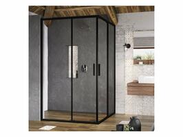 Kombinovatelný sprchový kout čtvercový/obdélníkový 120 cm černá + transparent - Ravak BLSRV2K | Více - 