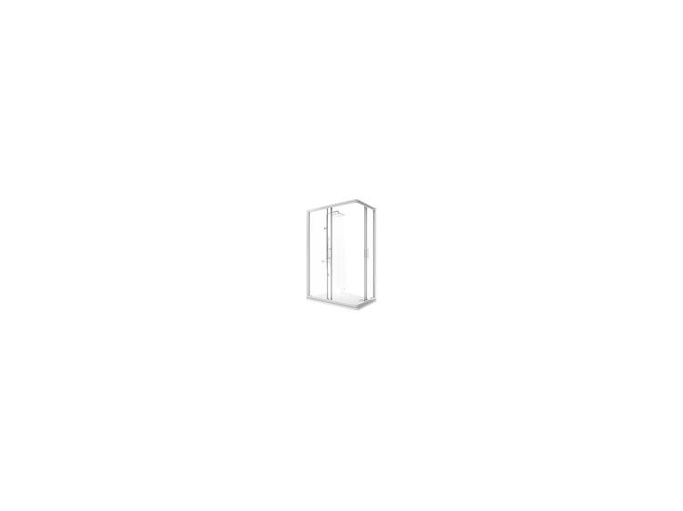 Sprchový kout čtvercový 80 cm bright alu + transparent - Ravak 10RV2