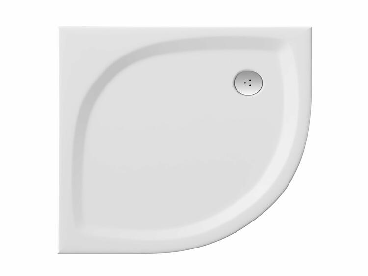 Čtvrtkruhová sprchová vanička z litého mramoru 90 cm – Ravak Elipso Flat XA237711010