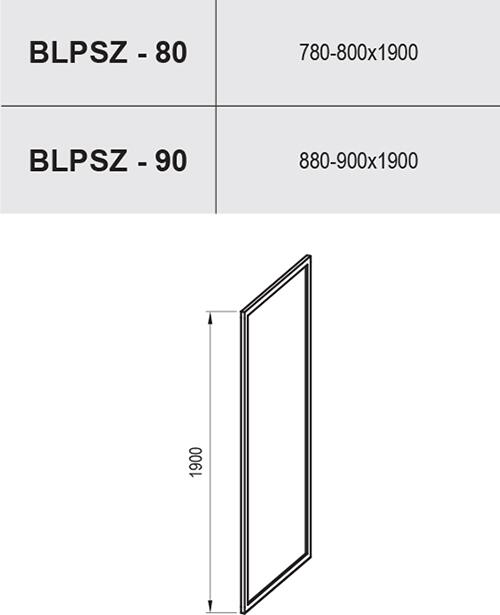 Pevná stěna ke sprchovému koutu 80 cm bright alu + transparent - Ravak BLPSZ