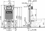 Podomítkový modul k WC G II/1120 do sádrokartonu - Ravak