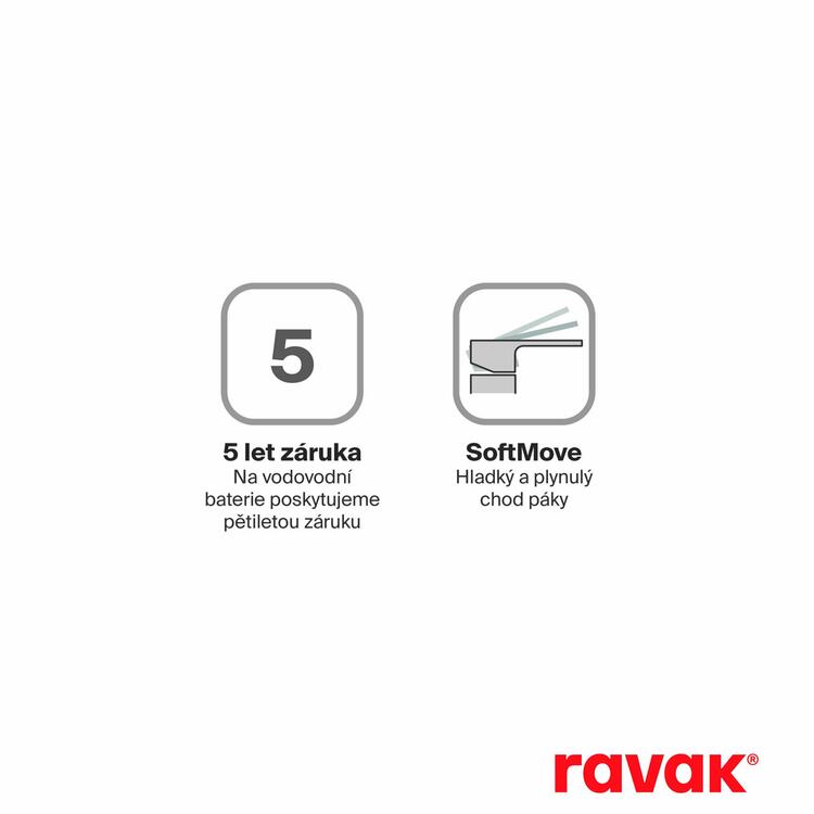 Dřezová/umyvadlová stojánková páková baterie chrom - Ravak Classic CL 016.00