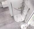 Čtvrtkruhová sprchová vanička z litého mramoru 90 cm – Ravak Elipso Pro XA237701010