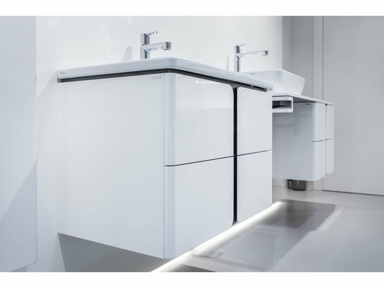 Koupelnová skříňka bez umyvadla bílá/grafit - Ravak SD Balance 800