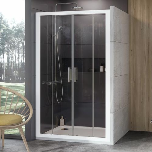 Sprchové dveře 150 cm bílá + transparent - Ravak 10DP4