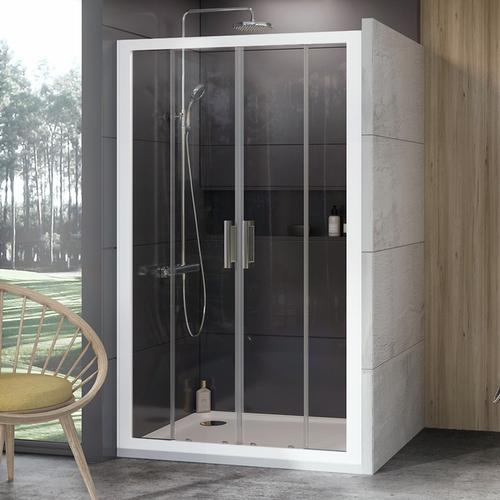 Sprchové dveře 170 cm bílá + transparent - Ravak 10DP4