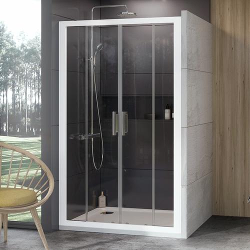 Sprchové dveře 190 cm bílá + transparent - Ravak 10DP4
