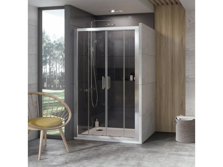 Sprchové dveře 120 cm satin + transparent - Ravak 10DP4